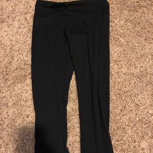 Black cropped athletic pants